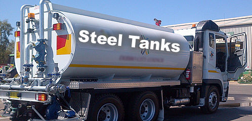 Custom built steel water tanks